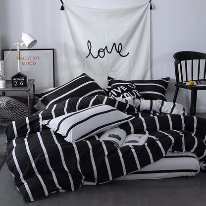 Luxury Nordic Style Cotton Microfiber Duvet Cover Set