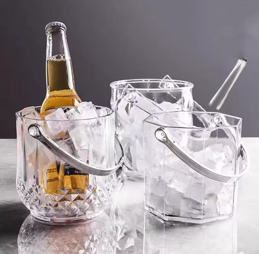 Portable Ice Cube Bucket with Handle