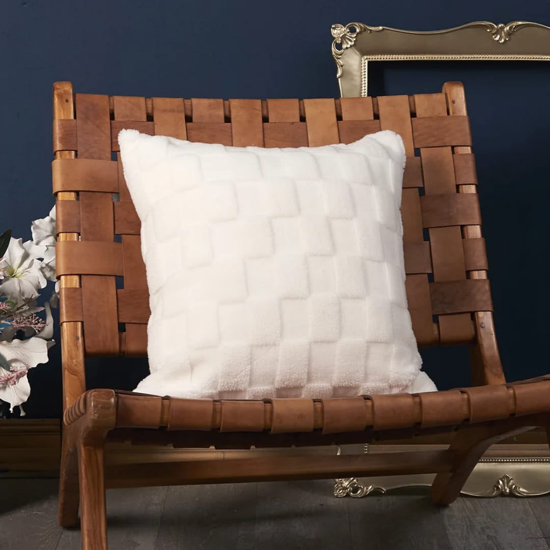 Luxury Plush Flocking Cushion Cover