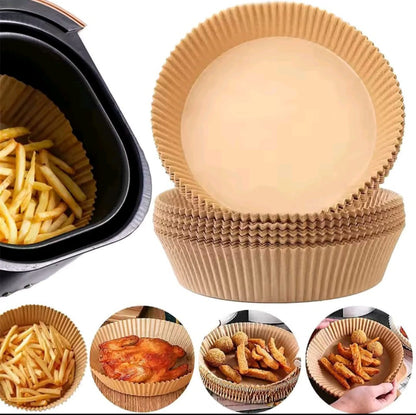 Nonstick Air Fryer Liners – 25pcs (Round & Square)