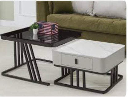 2-Piece Nesting Coffee Table with Storage