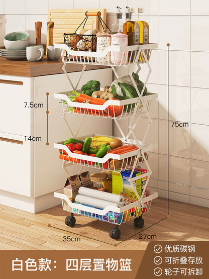 5-Tier Collapsible Fruit Rack – White 🤍