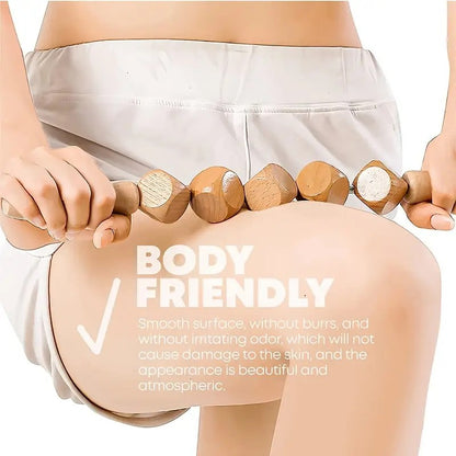 Wooden Massage Roller – 6-Cube Design