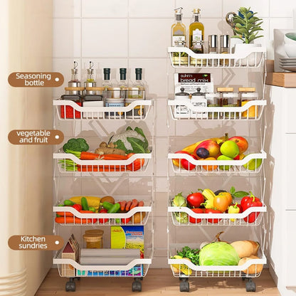 5-Tier Collapsible Fruit Rack – White 🤍