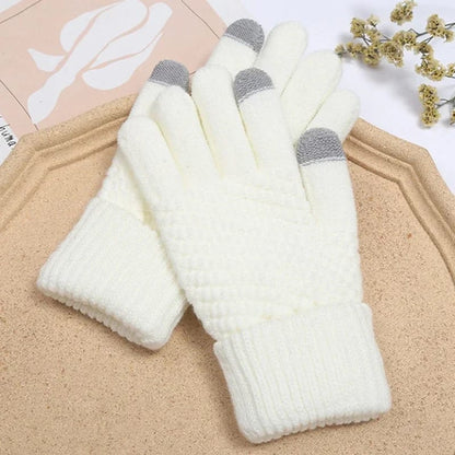 Winter Warm Touchscreen Gloves – Fleece Lined Knit