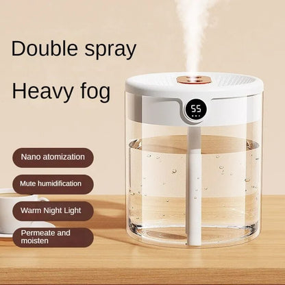 2L Double Nozzle Air Humidifier & Essential Oil Diffuser