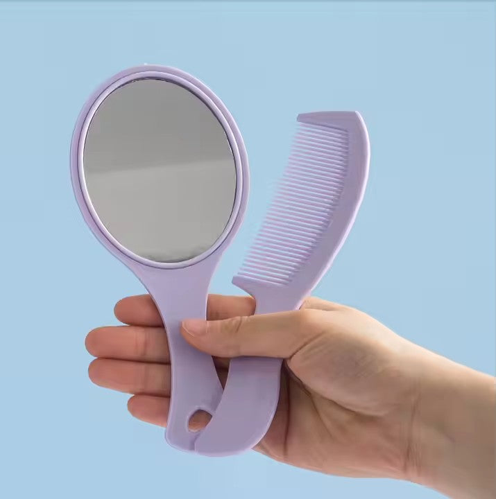 2-in-1 Hand Mirror & Comb Set