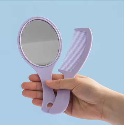 2-in-1 Hand Mirror & Comb Set