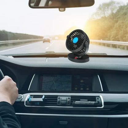 12V DC Electric Car Single Head Fan – Powerful 360° Cooling!