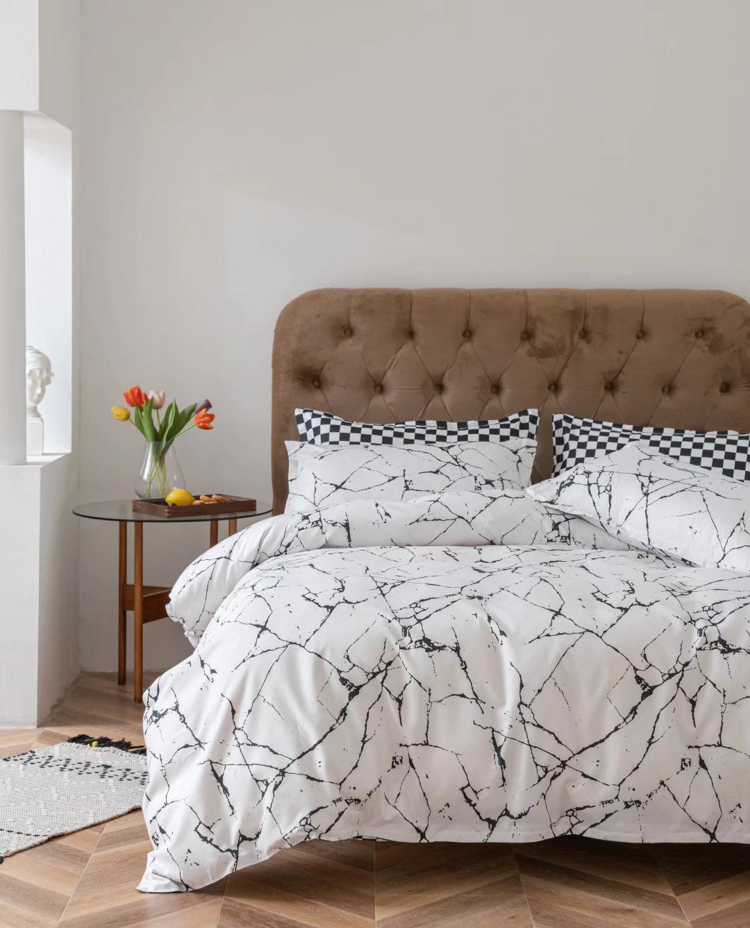 Luxury Nordic Style Cotton Microfiber Duvet Cover Set