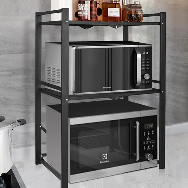 2-Tier Heavy Duty Telescopic Adjustable Microwave Stand