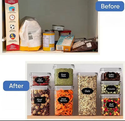16pcs Food & Pantry Storage Containers Set
