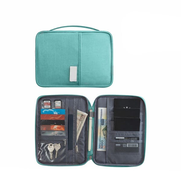 Multifunctional Family Size Travel Passport & Document Organizer