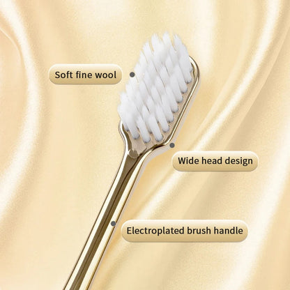 High-End Golden Bamboo Charcoal Toothbrush – Soft Bristles