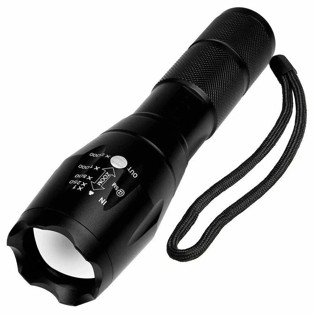 Super Bright Tactical LED Flashlight – Zoomable Torch (3 Modes) 🔦