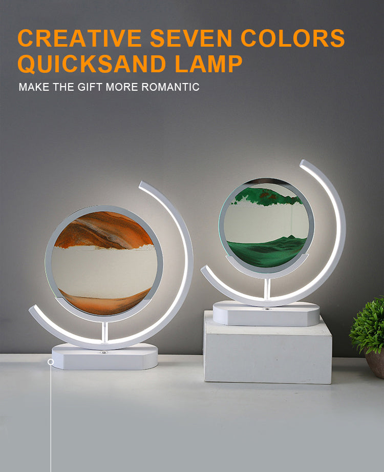 LED Dropping Quicksand TV Stand Decor (With USB Charger)