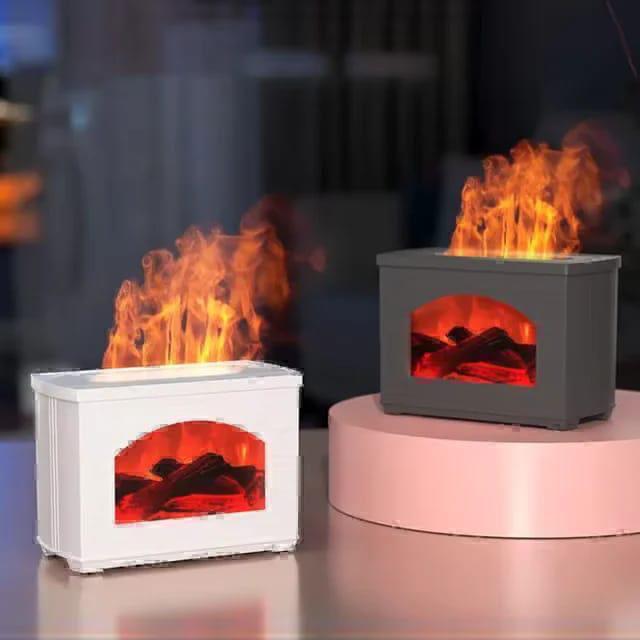 High-Quality 3D Fireplace Aromatherapy Diffuser & Cool Mist Humidifier
