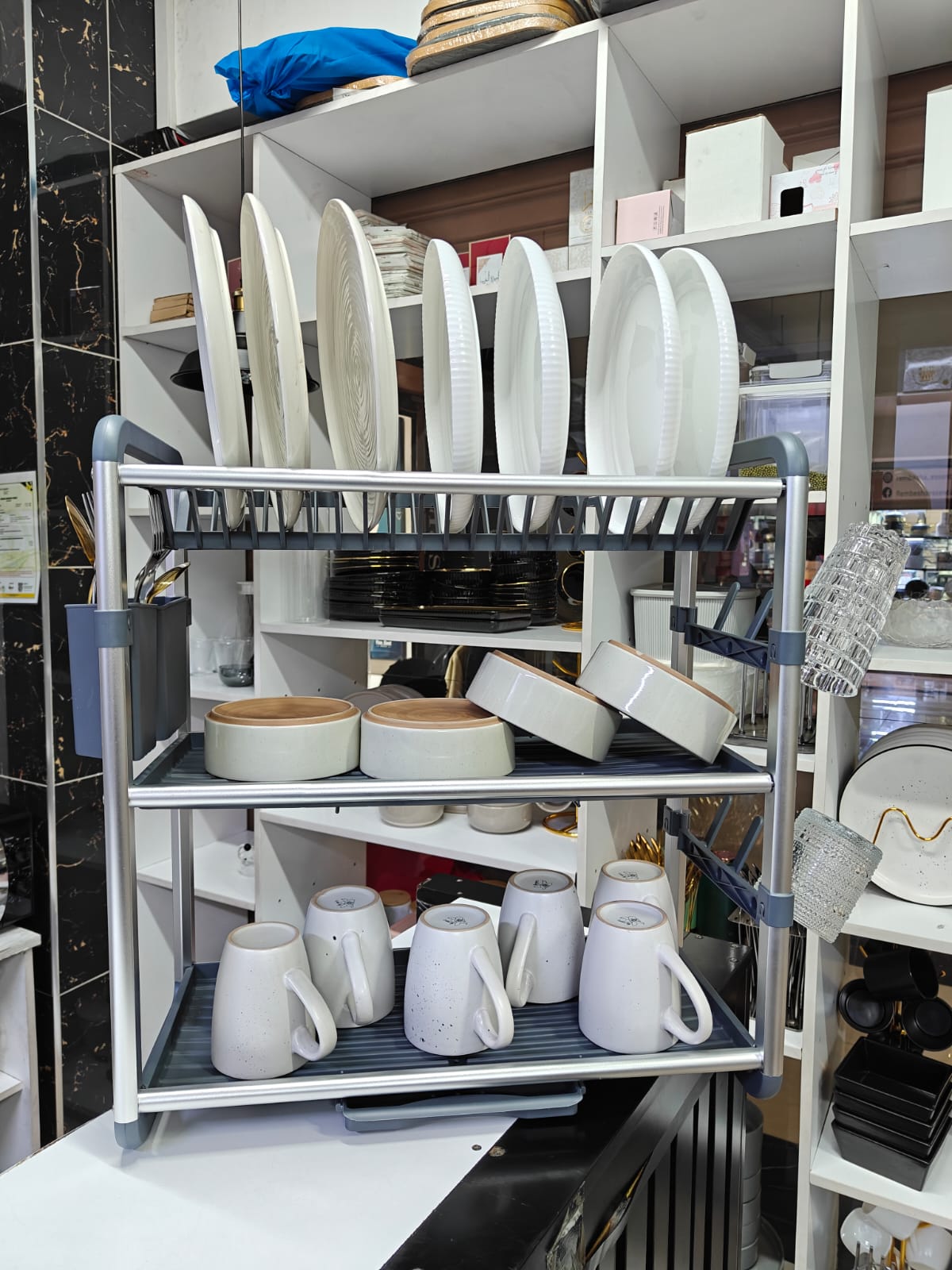 Premium Quality 3-Tier Aluminium Dish Drainer