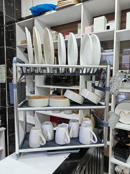 Premium Quality 3-Tier Aluminium Dish Drainer