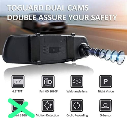 3.5" HD 1080P Front Car Dash Camera