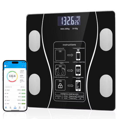 Intelligent Bluetooth BMI Body Weighing Scale – Black
