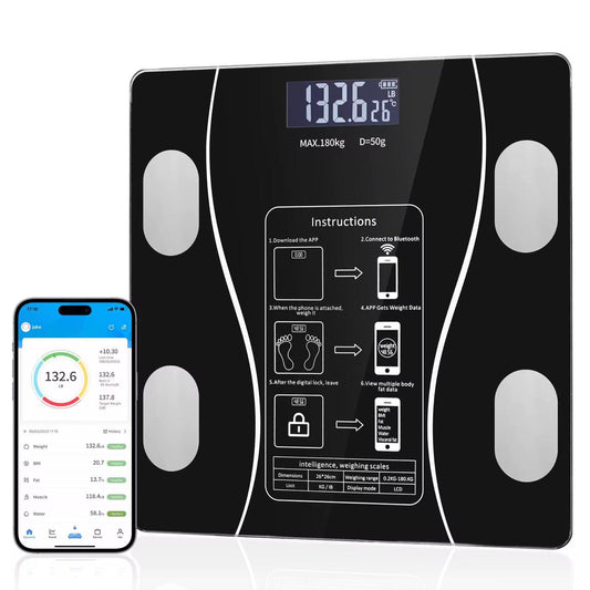 Intelligent Bluetooth BMI Body Weighing Scale – Black