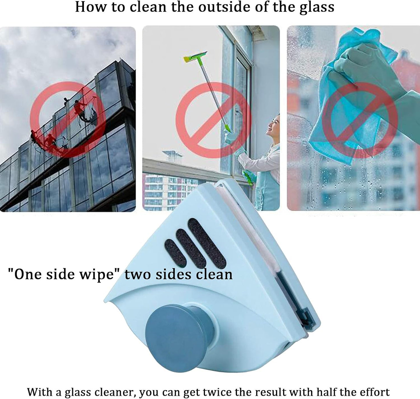 Double-Sided Magnetic Window Cleaner