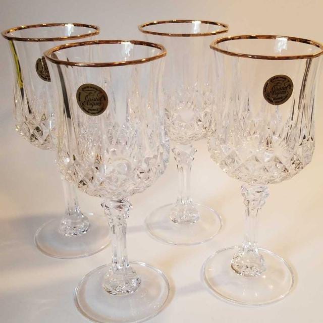 6pcs Cristal d'Arques Wine Glasses