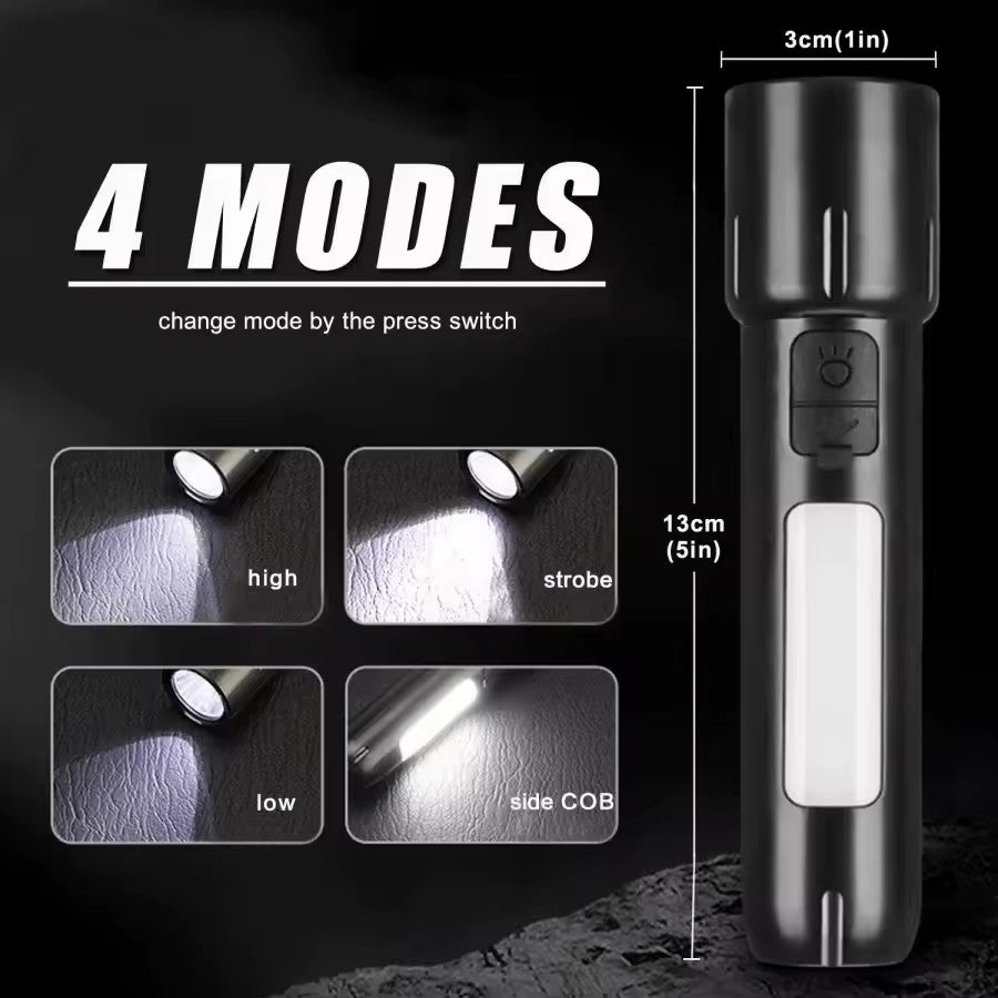 Mini EDC Flashlight – USB Rechargeable Emergency & Outdoor Torch 🔦