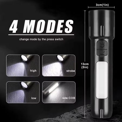 Mini EDC Flashlight – USB Rechargeable Emergency & Outdoor Torch 🔦