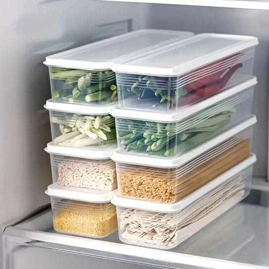 Refrigerator Herb Storage Boxes / Fresh-Keeping Crisper Organizer with Lid