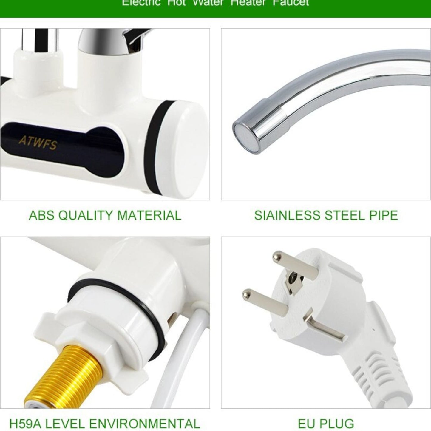 110V 3000W Kitchen Digital Tankless Instant Heater Faucet (Hot & Cold Water Tap)