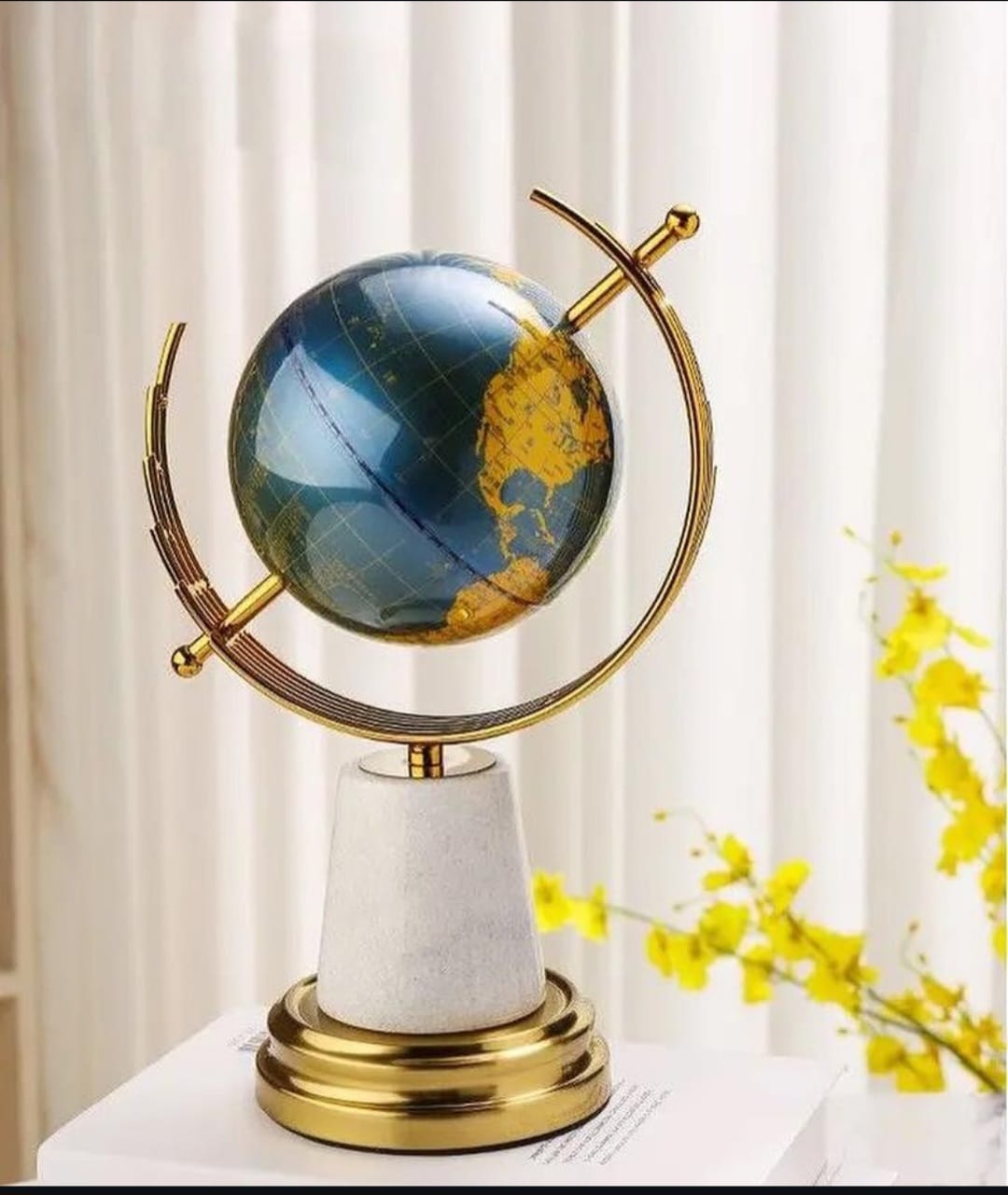 Metal Alloy Gold-Coloured Globe Tellurion