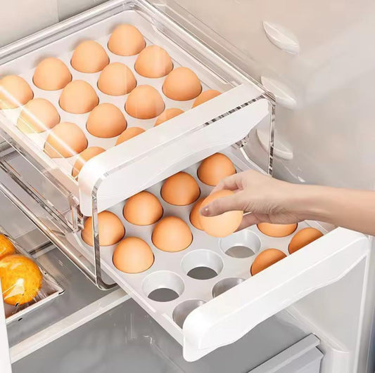 Double-Layered Acrylic Egg Storage Tray