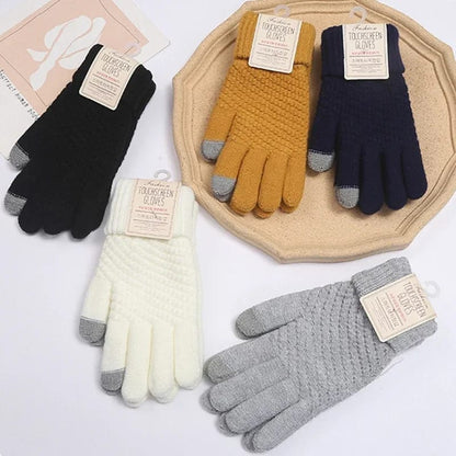 Winter Warm Touchscreen Gloves – Fleece Lined Knit