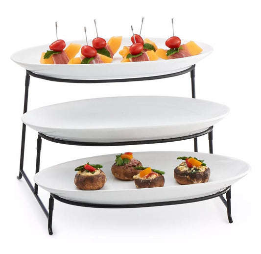 3-Tier Oval Food Display Trays