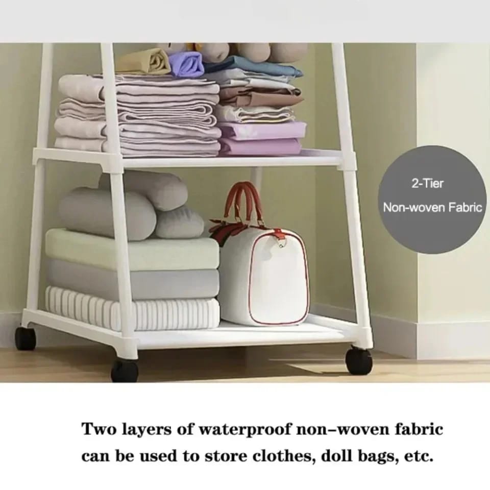 Indoor Triangular Coat Rack with Wheels