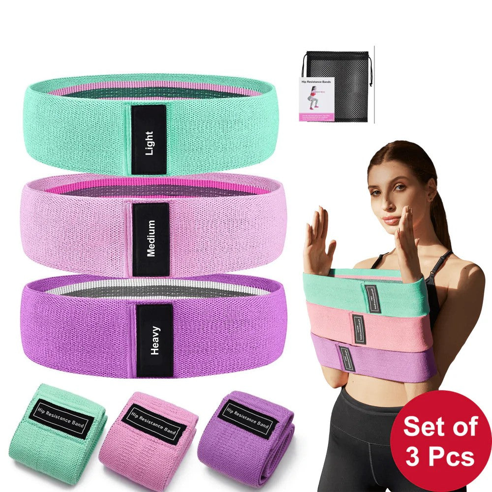Set of 3 Resistance Bands – Legs & Butt Workout