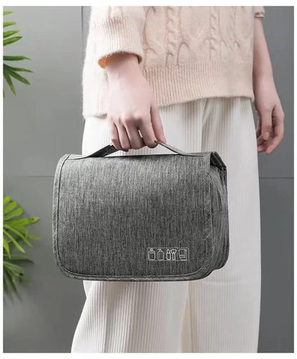 Portable Hanging Cosmetic & Toiletry Bag with Hooks
