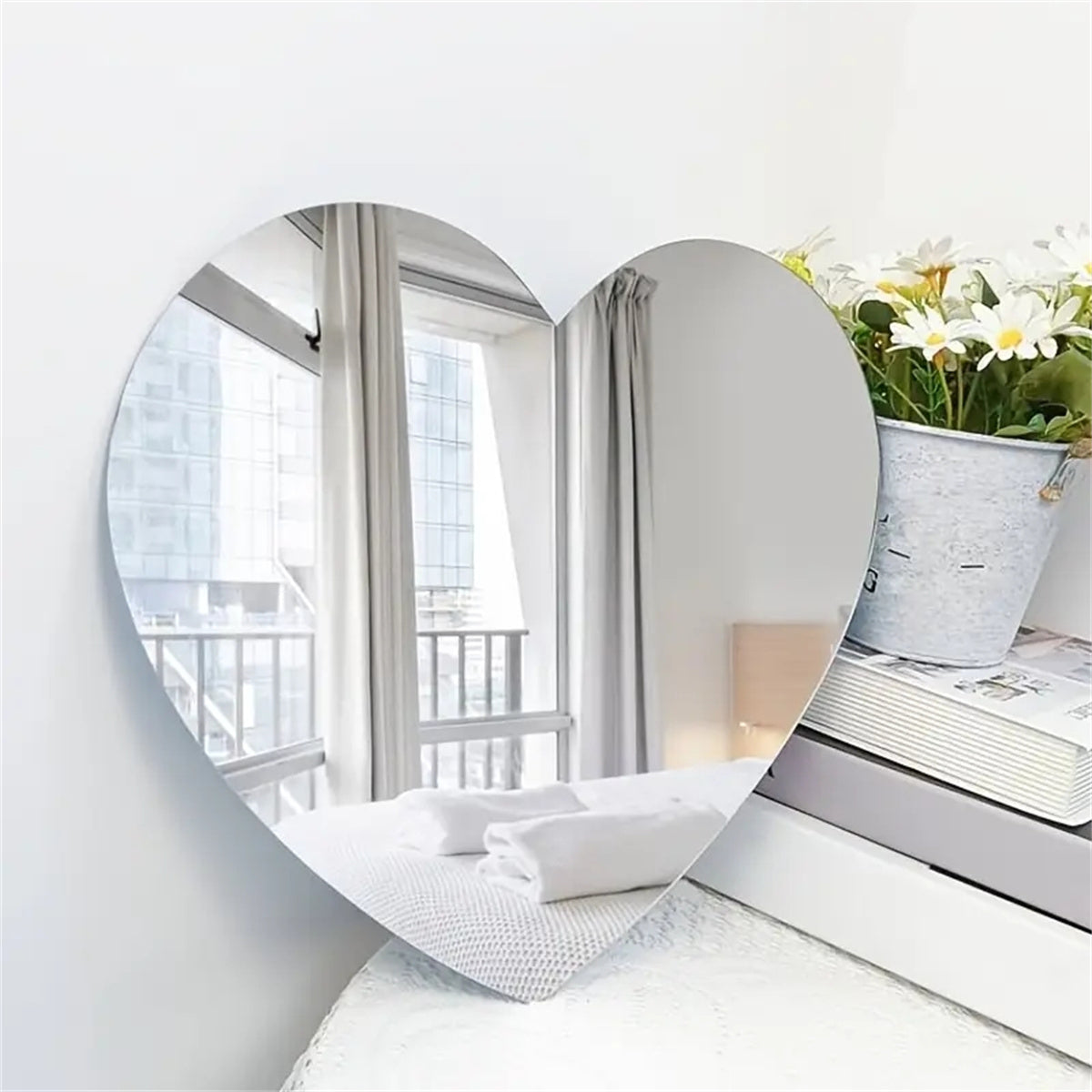 Heart-Shaped Acrylic Mirror