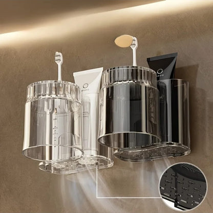 Wall-Mounted Toothbrush Holder with Gargle Cup