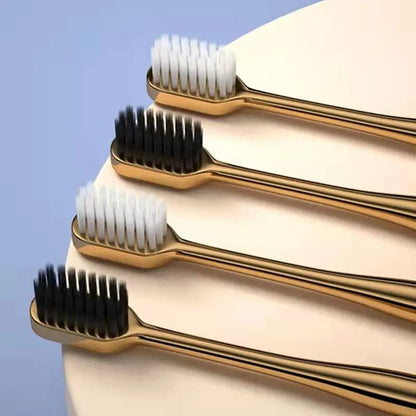 High-End Golden Bamboo Charcoal Toothbrush – Soft Bristles