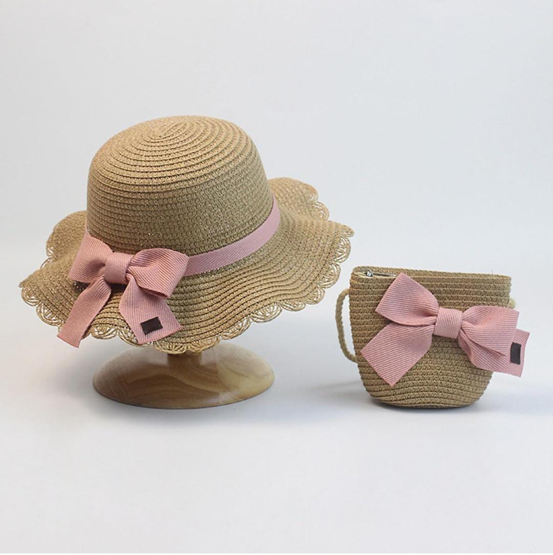 Girls Hat + Sling Bag Casual Wear Set