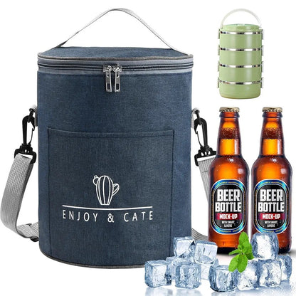 Insulated Round Lunch Bag