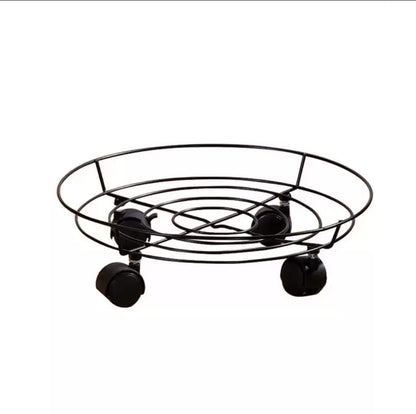 Heavy Duty Metallic Gas Cylinder Planter/Movable Trolley with Wheels