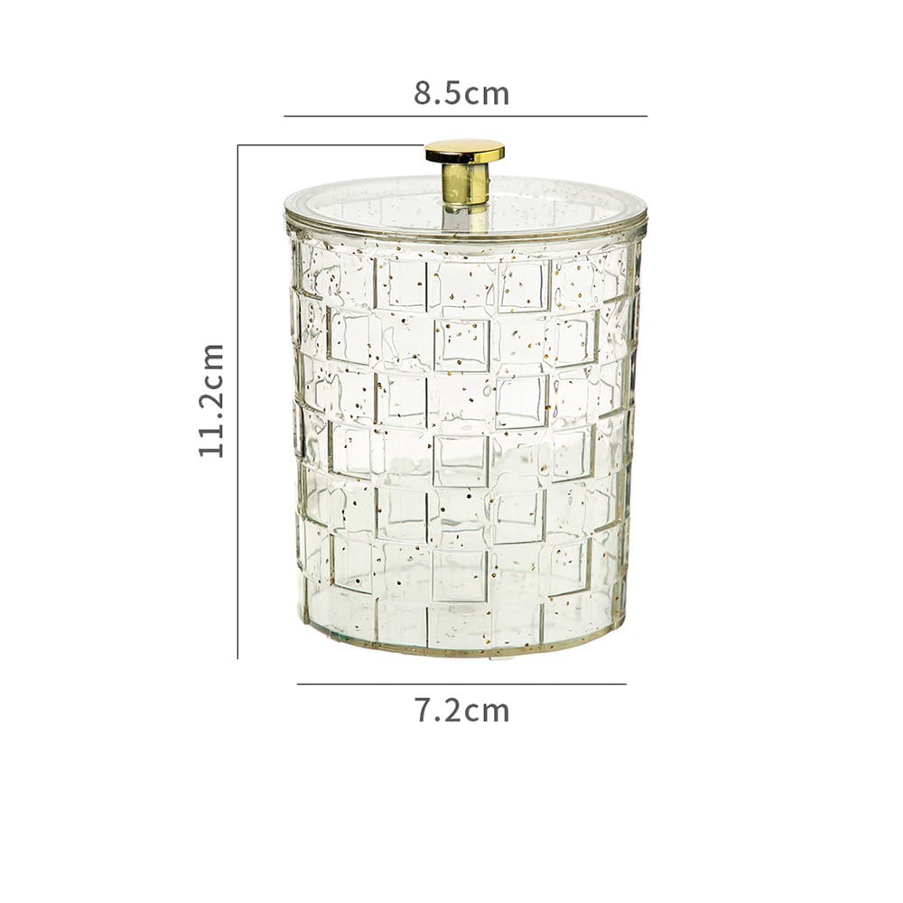 PET Cosmetic Cotton Box – Transparent Luxury Organizer