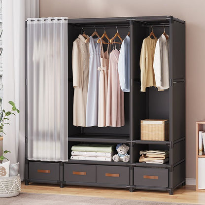 Elegant Heavy Duty Metallic Wardrobe