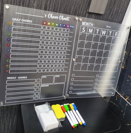 2pcs Magnetic Chores Planner