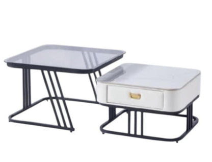 2-Piece Nesting Coffee Table with Storage