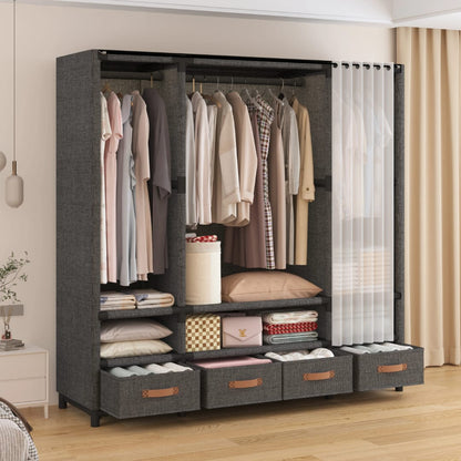 Elegant Heavy Duty Metallic Wardrobe